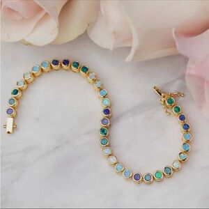 La Kaiser Opal ombré tennis bracelet